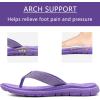 imageKuaiLu Womens NonSlip Casual Arch Support Flip Flops Comfortable Summer Beach Thong SandalsPurple