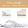 imageKuaiLu Womens NonSlip Casual Arch Support Flip Flops Comfortable Summer Beach Thong SandalsWhite