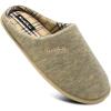 imageKuaiLu MensComfortMoccasinSliponSuedeHouseSlippersMemory FoamCasualLoafersShoes with Arch SupportBeigefur