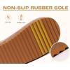 imageKUAILU Womens House Platform Slippers Cozy Fuzzy Plush Knit Arch Support Orthotic Plantar Fasciitis Bedroom Bootie Warm Memory Foam Fur Lined Winter Thick Cushion Indoor Outdoor Hard Sole Khaki Size 9