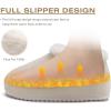 imageKuaiLu House Platform Slippers for Women Cozy Fuzzy Plush Felt Slipper Ladies Warm Fur Lined Winter Slip On Home Thick Cushion Shoes Indoor Outdoor Hard SoleWhite