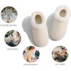 imageKuaiLu House Platform Slippers for Women Cozy Fuzzy Plush Felt Slipper Ladies Warm Fur Lined Winter Slip On Home Thick Cushion Shoes Indoor Outdoor Hard SoleWhite