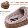 imageKuaiLu Mens Clog Slippers with Comfy Memory Foam Slippers Warm Faux Fur Slip onBeige Plaidchoose One Size Down