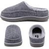 imageKuaiLu Mens Clog Slippers with Comfy Memory Foam Slippers Warm Faux Fur Slip onGreychoose One Size Down