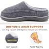 imageKuaiLu Mens Clog Slippers with Comfy Memory Foam Slippers Warm Faux Fur Slip onGreychoose One Size Down