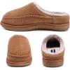 imageKuaiLu Mens Clog Slippers with Comfy Memory Foam Slippers Warm Faux Fur Slip onKhakichoose One Size Down