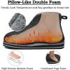 imageKuaiLu Slipper Boots for Men with Memory FoamOrthopedic Supportive Mens Booties Slippers Closed Toe Warm House Shoes Winter Plush Fleece Lining Rubber SoleGrey Size 85