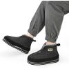 imageKuaiLu Slipper Boots for Men with Memory FoamOrthopedic Supportive Mens Booties Slippers Closed Toe Warm House Shoes Winter Plush Fleece Lining Rubber SoleGrey Size 85