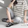 imageKuaiLu Womens Clog Slippers with Comfy Memory FoamBlack Plaidchoose One Size Up