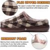 imageKuaiLu Womens Clog Slippers with Comfy Memory FoamBrown Plaidchoose One Size Up