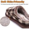 imageKuaiLu Womens Clog Slippers with Comfy Memory FoamBrown Plaidchoose One Size Up