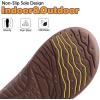 imageKuaiLu Womens Clog Slippers with Comfy Memory FoamBrown Plaidchoose One Size Up