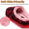 imageKuaiLu Womens Clog Slippers with Comfy Memory FoamRed Plaidchoose One Size Up