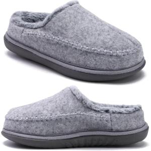 imageKuaiLu Womens Clog Slippers with Comfy Arch Support Orthotic Plantar Fasciitis Memory Foam Ladies Slippers Warm Faux Fur Slip on Houes ShoesGreychoose One Size Up