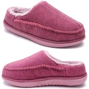 imageKuaiLu Womens Clog Slippers with Comfy Arch Support Orthotic Plantar Fasciitis Memory Foam Ladies Slippers Warm Faux Fur Slip on Houes ShoesPinkchoose One Size Up