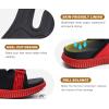 imageKuaiLu Mens Orthotic Sandals Athletic Thick Cushion Recovery Sport Slides Adjustable Strap Open Toe Walking Sandles With Comfortable Plantar Fasciitis Arch SupportRed Black