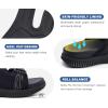 imageKuaiLu Mens Orthotic Sandals Athletic Thick Cushion Recovery Sport Slides Adjustable Strap Open Toe Walking Sandles With Comfortable Plantar Fasciitis Arch SupportBlack
