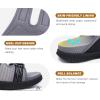 imageKuaiLu Mens Orthotic Sandals Athletic Thick Cushion Recovery Sport Slides Adjustable Strap Open Toe Walking Sandles With Comfortable Plantar Fasciitis Arch SupportGrey