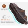imageKuaiLu Mens Orthotic Sandals Athletic Thick Cushion Recovery Sport Slides Adjustable Strap Open Toe Walking Sandles With Comfortable Plantar Fasciitis Arch SupportBrown