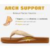 imageKuaiLu Flip Flops for Women with Arch Support Yoga Mat Comfortable Summer Beach Walking Thong Cushion Sandals Slip On Indoor OutdoorBeige Khaki