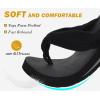 imageKuaiLu Flip Flops for Women with Arch Support Yoga Mat Comfortable Summer Beach Walking Thong Cushion Sandals Slip On Indoor OutdoorBlack