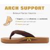 imageKuaiLu Flip Flops for Women with Arch Support Yoga Mat Comfortable Summer Beach Walking Thong Cushion Sandals Slip On Indoor OutdoorBrown Khaki
