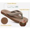 imageKuaiLu Flip Flops for Women with Arch Support Yoga Mat Comfortable Summer Beach Walking Thong Cushion Sandals Slip On Indoor OutdoorCamel Apricot