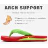 imageKuaiLu Flip Flops for Women with Arch Support Yoga Mat Comfortable Summer Beach Walking Thong Cushion Sandals Slip On Indoor OutdoorGreen Red