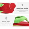 imageKuaiLu Flip Flops for Women with Arch Support Yoga Mat Comfortable Summer Beach Walking Thong Cushion Sandals Slip On Indoor OutdoorGreen Red