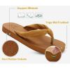 imageKuaiLu Flip Flops for Women with Arch Support Yoga Mat Comfortable Summer Beach Walking Thong Cushion Sandals Slip On Indoor OutdoorKhaki
