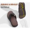 imageKuaiLu Mens Orthotic Flip Flops Mens Recovery Walking Sandals Adjustable Thick Athletic Cushion Sport Slides for Man Water Resistant ampamp Lightweight Soft Comfort Fit ampamp Arch SupportDark Brown