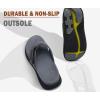 imageKuaiLu Mens Orthotic Flip Flops Mens Recovery Walking Sandals Adjustable Thick Athletic Cushion Sport Slides for Man Water Resistant ampamp Lightweight Soft Comfort Fit ampamp Arch SupportGrey