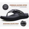 imageKuaiLu Mens Orthotic Flip Flops Mens Recovery Walking Sandals Adjustable Thick Athletic Cushion Sport Slides for Man Water Resistant ampamp Lightweight Soft Comfort Fit ampamp Arch SupportGrey