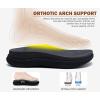 imageKuaiLu Mens Orthotic Flip Flops Mens Recovery Walking Sandals Adjustable Thick Athletic Cushion Sport Slides for Man Water Resistant ampamp Lightweight Soft Comfort Fit ampamp Arch SupportBlack
