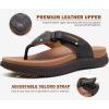 imageKuaiLu Mens Orthotic Flip Flops Mens Recovery Walking Sandals Adjustable Thick Athletic Cushion Sport Slides for Man Water Resistant ampamp Lightweight Soft Comfort Fit ampamp Arch SupportKhaki Brown