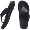imageKuaiLu Mens Orthotic Flip Flops Mens Recovery Walking Sandals Adjustable Thick Athletic Cushion Sport Slides for Man Water Resistant ampamp Lightweight Soft Comfort Fit ampamp Arch SupportBlack