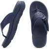 imageKuaiLu Mens Orthotic Flip Flops Mens Recovery Walking Sandals Adjustable Thick Athletic Cushion Sport Slides for Man Water Resistant ampamp Lightweight Soft Comfort Fit ampamp Arch SupportDark Blue
