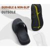 imageKuaiLu Mens Orthotic Flip Flops Mens Recovery Walking Sandals Adjustable Thick Athletic Cushion Sport Slides for Man Water Resistant ampamp Lightweight Soft Comfort Fit ampamp Arch SupportBlack