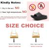 imageKuaiLu Mens Recovery Sandals Orthotic Thick Cushion Open Toe Sport Slides Reduces Stress on Feet With Comfortable Plantar Fasciitis Joints ampamp Back PostExerciseBlack