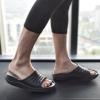 imageKuaiLu Mens Recovery Sandals Orthotic Thick Cushion Open Toe Sport Slides Reduces Stress on Feet With Comfortable Plantar Fasciitis Joints ampamp Back PostExerciseBlack