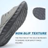imageKuaiLu Mens Recovery Sandals Orthotic Thick Cushion Open Toe Sport Slides Reduces Stress on Feet With Comfortable Plantar Fasciitis Joints ampamp Back PostExerciseGrey