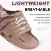 imageKuaiLu Mens Recovery Sandals Orthotic Thick Cushion Open Toe Sport Slides Reduces Stress on Feet With Comfortable Plantar Fasciitis Joints ampamp Back PostExerciseTan