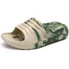 imageKuaiLu Mens Recovery Sandals Orthotic Thick Cushion Open Toe Sport Slides Reduces Stress on Feet With Comfortable Plantar Fasciitis Joints ampamp Back PostExerciseWhite Green