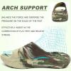 imageKuaiLu Mens Recovery Sandals Orthotic Thick Cushion Open Toe Sport Slides Reduces Stress on Feet With Comfortable Plantar Fasciitis Joints ampamp Back PostExerciseBeige Olive