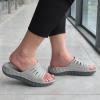 imageKuaiLu Mens Recovery Sandals Orthotic Thick Cushion Open Toe Sport Slides Reduces Stress on Feet With Comfortable Plantar Fasciitis Joints ampamp Back PostExerciseGrey