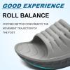 imageKuaiLu Mens Recovery Sandals Orthotic Thick Cushion Open Toe Sport Slides Reduces Stress on Feet With Comfortable Plantar Fasciitis Joints ampamp Back PostExerciseGrey