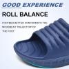 imageKuaiLu Mens Recovery Sandals Orthotic Thick Cushion Open Toe Sport Slides Reduces Stress on Feet With Comfortable Plantar Fasciitis Joints ampamp Back PostExerciseBlue