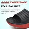 imageKuaiLu Mens Recovery Sandals Orthotic Thick Cushion Open Toe Sport Slides Reduces Stress on Feet With Comfortable Plantar Fasciitis Joints ampamp Back PostExerciseBlackRed