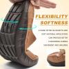 imageKuaiLu Mens Recovery Sandals Orthotic Thick Cushion Open Toe Sport Slides Reduces Stress on Feet With Comfortable Plantar Fasciitis Joints ampamp Back PostExerciseKhakibrown