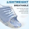 imageKuaiLu Mens Recovery Sandals Orthotic Thick Cushion Open Toe Sport Slides Reduces Stress on Feet With Comfortable Plantar Fasciitis Joints ampamp Back PostExerciseCfgbluish White